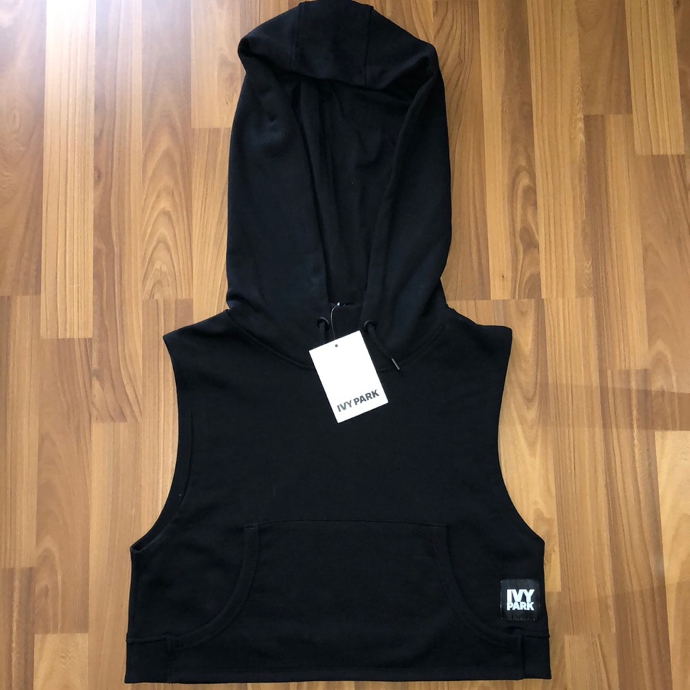 Ivy Park Cropped Black Hoody